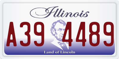 IL license plate A394489