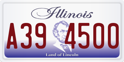 IL license plate A394500
