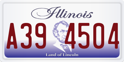 IL license plate A394504