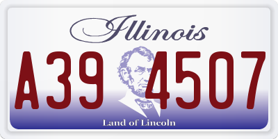 IL license plate A394507