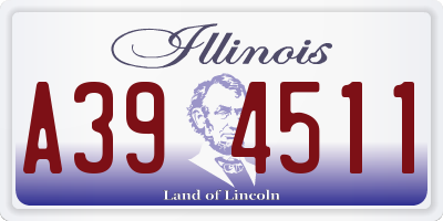 IL license plate A394511