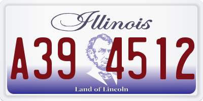 IL license plate A394512