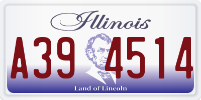 IL license plate A394514