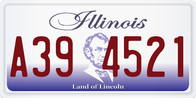 IL license plate A394521