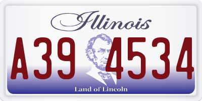 IL license plate A394534