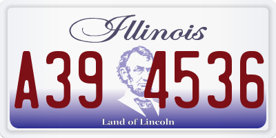 IL license plate A394536