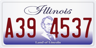 IL license plate A394537