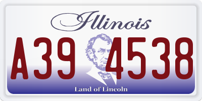 IL license plate A394538