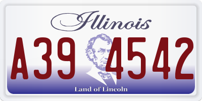 IL license plate A394542