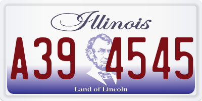 IL license plate A394545
