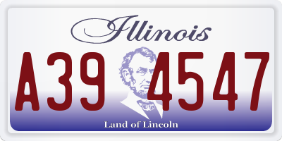 IL license plate A394547