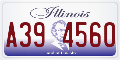 IL license plate A394560