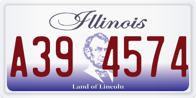 IL license plate A394574