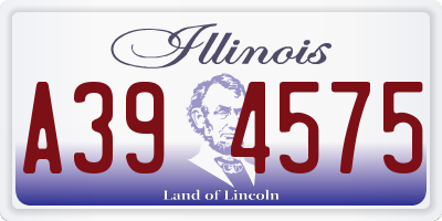 IL license plate A394575