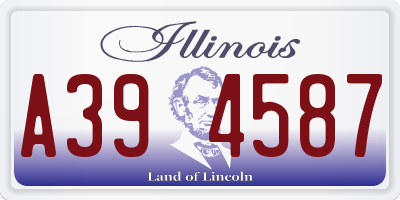 IL license plate A394587