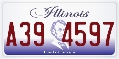 IL license plate A394597