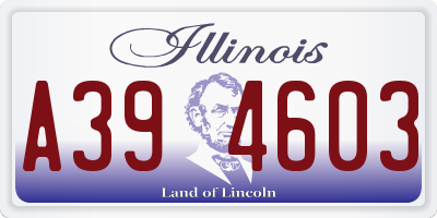 IL license plate A394603