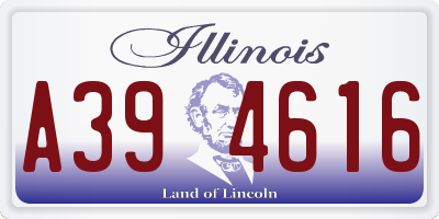 IL license plate A394616
