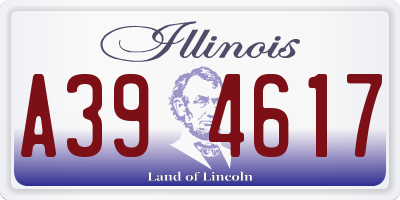 IL license plate A394617