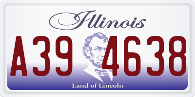 IL license plate A394638