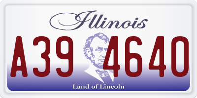IL license plate A394640