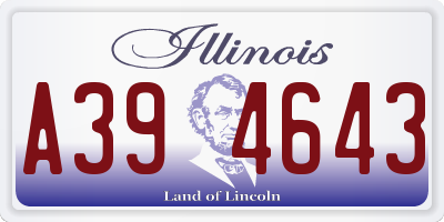 IL license plate A394643