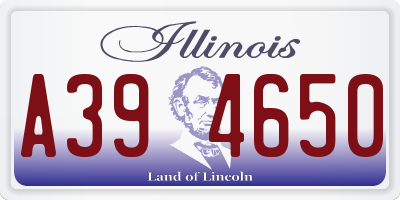 IL license plate A394650