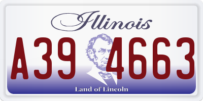 IL license plate A394663