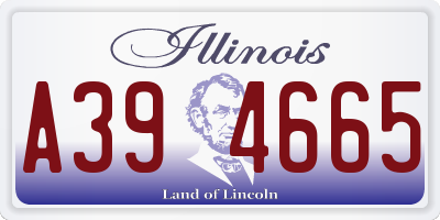 IL license plate A394665