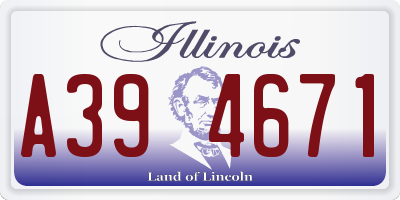 IL license plate A394671