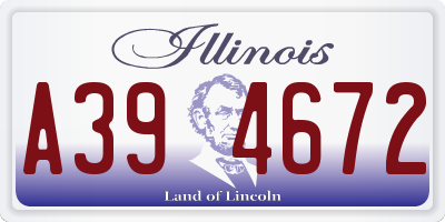IL license plate A394672