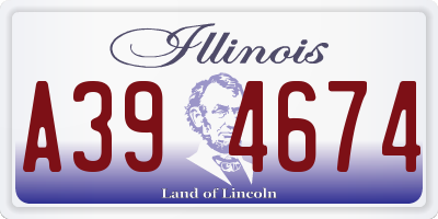 IL license plate A394674
