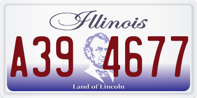 IL license plate A394677