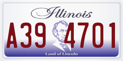IL license plate A394701