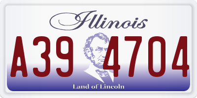 IL license plate A394704