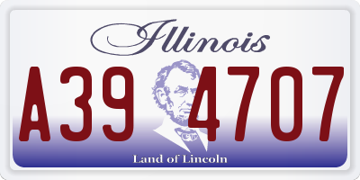 IL license plate A394707