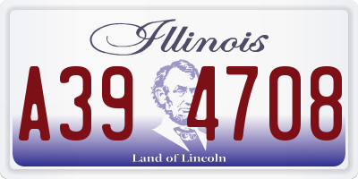 IL license plate A394708