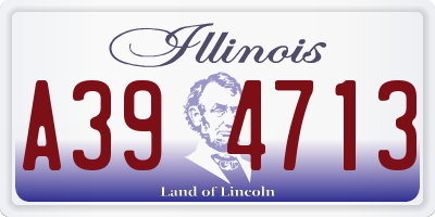 IL license plate A394713