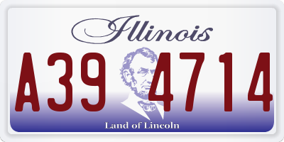 IL license plate A394714