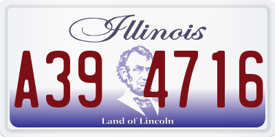 IL license plate A394716