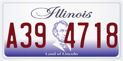 IL license plate A394718