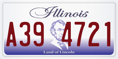 IL license plate A394721