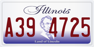 IL license plate A394725