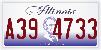 IL license plate A394733