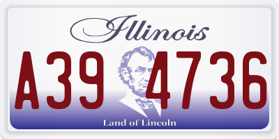 IL license plate A394736