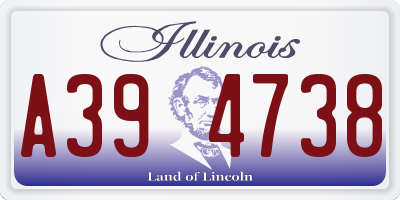 IL license plate A394738