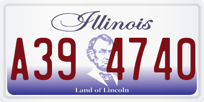 IL license plate A394740