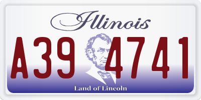 IL license plate A394741