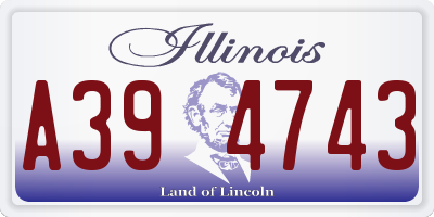 IL license plate A394743