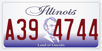 IL license plate A394744
